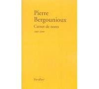 Carnet de notes - Pierre Bergounioux - Verdier - broché - Roman