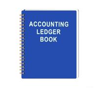 Carnet de notes pour la tenue de livres et le suivi financier, registre de compte portable pour le budget et la gestion des dépenses, 16,5 x 21,5 cm (bleu)
