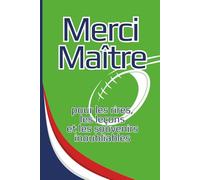 Carnet de notes pour Maitre - Cadeau de remerciement pour la fin d'année scolaire - Idéal pour le quotidien de l’enseignant, avec des pensées ... Cadeau personnalisé instituteur - RUGBY