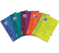 Carnet de notes quadrillé A5, 60 feuilles, couverture souple, coloré, idéal pour l'école & les enfants