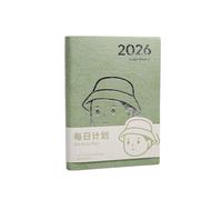 Carnet De Notes Quotidien En Cuir Doublé 2026 Feuilles Planificateur De Jour Académique Avec Signets Ruban Pour La Planification PU 200