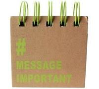 Carnet de notes repositionnables à spirales CRÉATRICE DE GÉNIE pense-bête pas bête bleu G