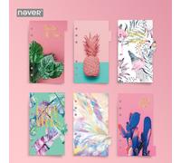 Carnet De Notes Spirale Jamais Tropicale Ananas, Diviseurs D'indexation A6 Planificateur Organisateur Signets Papiers De Remplissage Pour Cahier Filofax