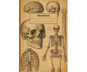 Carnet de notes Vintage Anatomie: Journal vintage illustré pour étudiants en médecine, passionnés de sciences et professionnels de santé