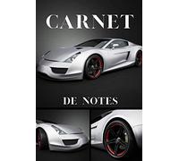 Carnet de notes: voiture de Sport argent | pour les passionnés d'automobiles, de vitesse et de course | format 15 x 23 cm | 110 pages lignées