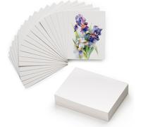 Carnet De Papier Aquarelle: 5 × 10 Feuilles De Mini Carnet Aquarelle 10cm X 7.6cm - 100% Coton - 300 Gsm Bloc De Papier Aquarelle Sans Acide Pour Aquarelle Gouache Encre - Grain Fin