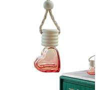 Carnet De Parfum De Voiture - Ornement En Verre Suspendu, Bouteille De Coeur Décorative | Dispensateur De Parfum Rechargeable Pour Tableau De Bord, Arrière-vision, Entrée, Miroir Compact, Espace De