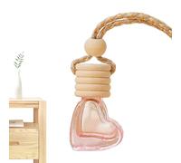 Carnet De Parfum De Voiture - Ornement En Verre Suspendu, Bouteille De Coeur Décorative | Dispensateur De Parfum Rechargeable Pour Tableau De Bord, Arrière-vision, Entrée, Miroir Compact, Espace De