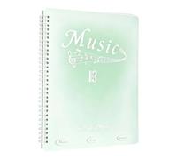Carnet de partitions de musique - 10 pages A4 à pochettes transparentes | Classeur de musique de chorale, PP 10 pages, organisateur de documents pour partitions de musique, bureau, école, travail