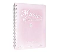 Carnet de partitions de musique - 10 pages A4 à pochettes transparentes | Classeur de musique de chorale, PP 10 pages, organisateur de documents pour partitions de musique, bureau, école, travail
