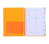 Carnet de Passe A6 à Spirale avec Index Alphabétique, Couverture PP | Pages Indexées, Ouverture à Plat, pour Noter Adresses Web et Informations, Usage Bureau et Étude