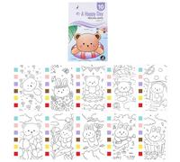 Carnet de peinture avec cartes aquarelle pré-imprimées pour encourager la créativité et la reconnaissance des couleurs chez les enfants - Carnet de peinture lavable