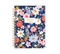 Carnet de planification 2026 à spirales avec illustrations florales pour riture quotidienne, agenda d'étude, carnet de travail, carnet de rendez-vous, organiseur de leçon, journal de routine