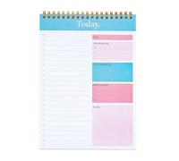 Carnet de planification à double spirale 100 pages lignées Planificateur de repas quotidien hebdomadaire pour planifier les tâches