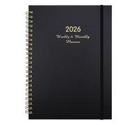 Carnet de planification - Agenda compact A5 pour le travail, planificateur hebdomadaire avec calendrier, planificateur mensuel pour enseignants, professionnels, voyageurs, étude, planification de