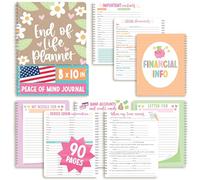 Carnet de planification de fin de vie - Organiseur de planification successorale, carnet de décès, carnet de dossiers d'urgence pour décès, classeur de fin de vie, livre de planification funéraire en