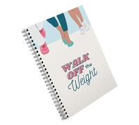 Carnet de planification de fitness à spirales pour défis de course et suivi du poids avec papier recyclé