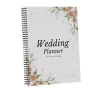 Carnet de planification de mariage, carnet de planification de fiançailles, liste de contrôle guidée à couverture rigide, couverture élégante en feuille d'or pour les jeunes fiancés, les couples et