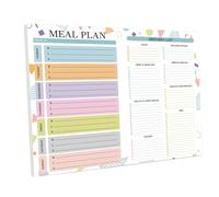 Carnet de planification des repas pour réfrigérateur, 52 feuilles pour planification hebdomadaire, planification recyclable