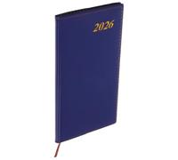 Carnet de Planification Hebdomadaire 2026 Bleu, Portable et Élégant | PVC et Papier, Pages Lisses Large Espace D'écriture, pour Étude et Journaling