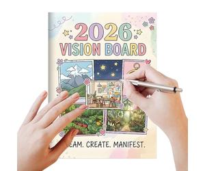 Carnet de planification | Journal de réalisation d'objectifs 2026 - Carnet de tableau d'objectifs pour adultes, planification du travail, réussite, visualisation, femmes, adolescents,