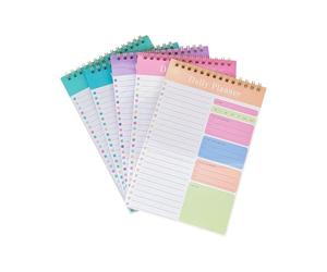 Carnet de planification quotidienne avec 30 feuilles, reliure portable à double bobine, journal quotidien pour les plans, les horaires, l ' organisation des tâches, planificateur étudiant