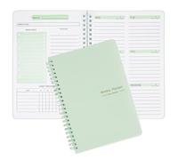 Carnet de planning hebdomadaire A5 non daté, liste de tâches, suivi des objectifs et habitudes, planification annuelle 52 semaines