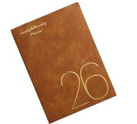 Carnet De Planning Hebdomadaire/mensuel En Cuir 2026 - Journal Simple Pour Le Travail L'école Les Déplacements Domicile-travail