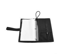Carnet de plongée sous-marin étanche avec 50 pages rechargeables pour pages et ardoises vierges, construction durable en polypropylène et papier avec cordon élastique, rangement transparent (noir)