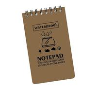 Carnet de poche étanche, bloc-notes tous temps, bloc-notes de poche étanche, bloc-notes de poche portable, bloc-notes notes à spirale haut 50 pages pour enregistrement scolaire