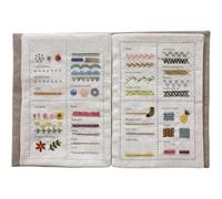 Carnet de points de broderie créatif, instructions de broderie pour les amateurs de couture, livre de points pour débutants et amateurs de broderie (B)