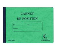 ELVE – Carnet de position (livre de compte) – 110 x 150 mm