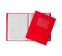 Carnet de présentation avec couverture souple Rouge A5 40 pochettes