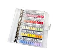 Carnet de présentation de couleur pour ongles avec 120 pointes amovibles et étiquettes pour tests et organisation des ongles numérotés
