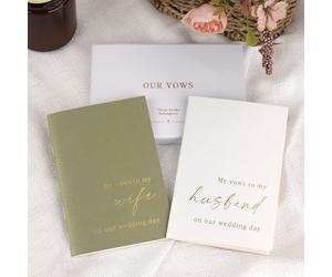 Carnet de promesse de mariage pour elle et lui - Couverture en papier nacré - Carnet de promesse pour mariés et mariés - 32 pages lignées - Papier épais de 120 g/m² - Essentiels élégants pour