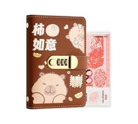 Carnet de rangement de billets avec capibara et cadenas, carnet de suivi des factures, pour freelances diplômés, débutants, familles, couples adultes, maison et