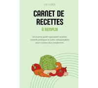 Carnet de recettes à remplir - 55 recettes à conserver: Journal de cuisine pour organiser ses plats, noter ses idées, relever des défis culinaires, ... son propre livre de recettes personnalisé.