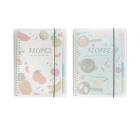 Carnet de recettes vierge - Format A4 - 21,5 x 27,5 cm - Organiseur avec couverture amovible - Grand carnet de recettes avec espace pour écrire - Classeur de recettes familial