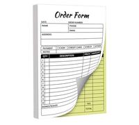 Carnet de reçus 2 exemplaires sans carbone - Professionnel, carton léger, pratique et facile à utiliser- Bon De Commande