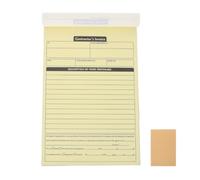 Carnet de Reçus de Factures Autocopiantes en 2 Exemplaires | Format 7,3x11 Pouces, Couverture Renforcée, Papier Blanc, Usage Terrain pour Petites Entreprises