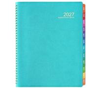 Carnet de rendez-vous 2027-53 semaines, planificateur journalier 2027, janvier 2027 à décembre 2027, organiseur journalier de 21,6 x 27,9 cm, planificateur de rendez-vous avec incréments de 15 minutes