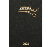 Carnet de rendez-vous coiffure 2025: Agenda journalier prise de rdv professionnel pour les salons , un jour = une page , de 07 :00 à 22:30 intervalle de 30 minutes .