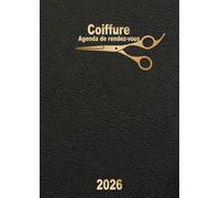 Carnet de rendez-vous coiffure 2026: Agenda journalier professionnel, un jour par page, planning de 07h00 à 22h30 par 30 min, idéal pour prise de rdv de salon .