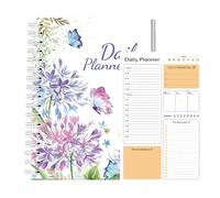 Carnet de rendez-vous en spirale - Agenda journalier pour homme et femme, parfait pour organiser les tâches, gérer les horaires, définir des objectifs, augmenter la productivité et rester concentré