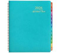 Carnet de rendez-vous hebdomadaire 2023-2024 - Carnet de rendez-vous 2023-2024, de juillet 2023 à juin 2024, 21 x 27,2 cm, planificateur journalier/horaire avec onglets, 15 minutes, reliure à spirale - Vert