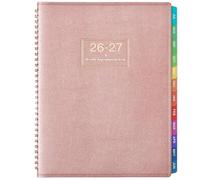 Carnet de rendez-vous hebdomadaire 2024 de janvier 2024 à décembre 2024, 20,3 x 25,4 cm, planificateur quotidien/horaire 2024 avec onglets, intervalle de 15 minutes, couverture souple et flexible, or