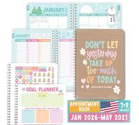 Carnet de rendez-vous hebdomadaire 2026-2027 - Carnet de rendez-vous horaire, planificateur hebdomadaire vertical 2026-2027, calendriers mensuels, planificateur quotidien kraft avec emploi du temps