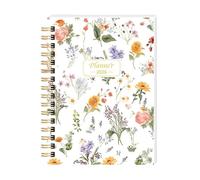 Carnet de réunion en classe, journal de planification florale 2026 avec structure à spirales pour la planification de bureau, agenda scolaire, cahier de planification, enregistrement de,