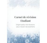 Carnet de Révision Étudiant - Fiches, Tracker et Objectifs: Organisateur de révisions pour réussir ses examens - collège, lycée et université