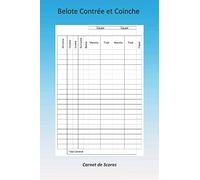 Carnet de Score: Belote Contrée - Coinche